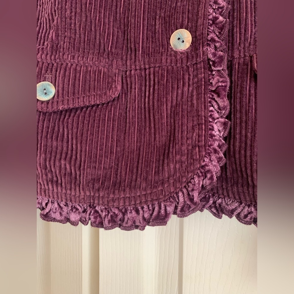 Witchy/ Gilmore girls vibes J.Jill  boho purple ruffle blazer - Picture 9 of 9